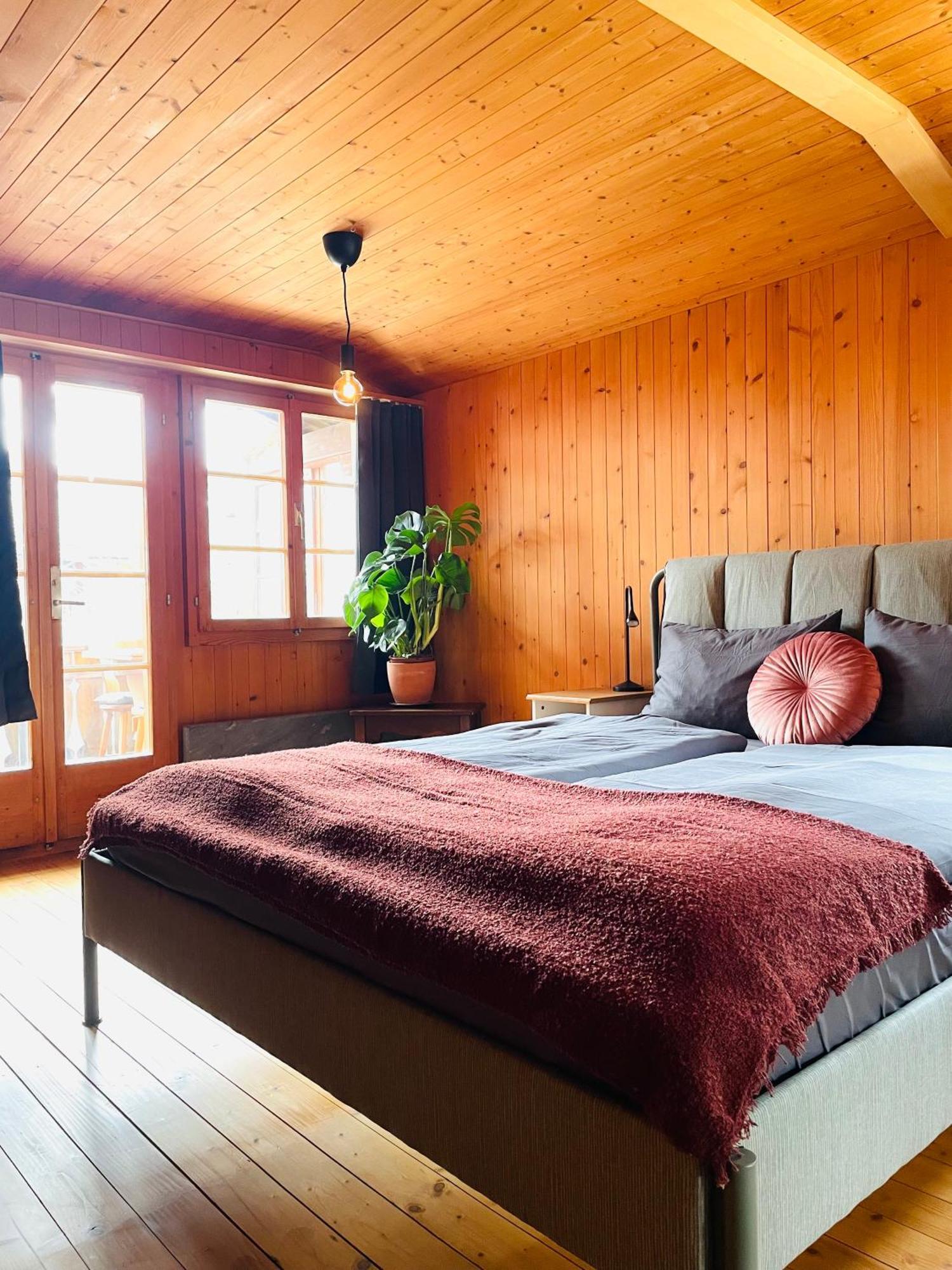 Lovely & Great Equipped Wooden Alp Chalet Flat Kandersteg Buitenkant foto