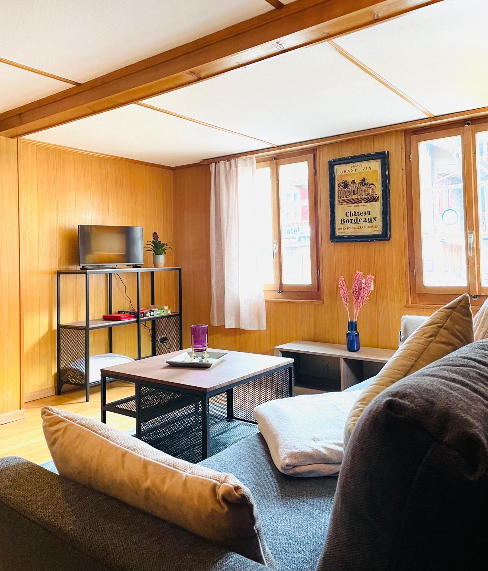 Lovely & Great Equipped Wooden Alp Chalet Flat Kandersteg Buitenkant foto